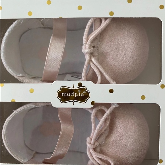 Mud Pie Baby Girl Ballet Slippers 0-6Months - Picture 2 of 3